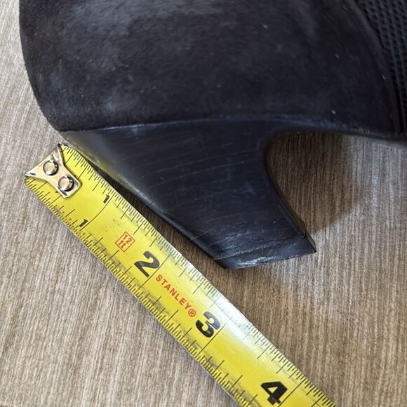 VTG 90’s Sesto Meucci Black Leather Pointed Toe Studded‎ Ankle Boots 7.5 Booties - Picture 9 of 9